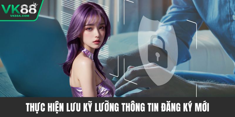 Thực hiện lưu kỹ lưỡng thông tin đăng ký mới